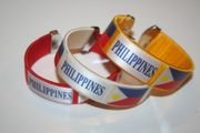 3 PHILIPPINES SUPER THICK COUNTRY FLAG FLEXIBLE BRACELETS WRISTBANDS .. NEW