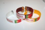 3 PORTUGAL COUNTRY FLAG SUPER THICK BRACELETS WRISTBANDS .. NEW