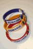 3 ROMANIA COUNTRY FLAG FLEXIBLE METAL BRACELETS ...  NEW