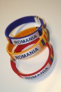 3 ROMANIA COUNTRY FLAG FLEXIBLE METAL BRACELETS ...  NEW
