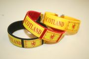 3 SCOTLAND LION RAMPANT COUNTRY FLAG FLEXIBLE BRACELETS WRISTBANDS VARIETY .. SCOTTISH NEW