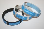 3 SOMALIA COUNTRY FLAG FLEXIBLE C' BRACELETS WRISTBANDS .. NEW