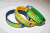3 ST VINCENT THE GRENADINES COUNTRY FLAG FLEXIBLE METAL NYLON BRACELETS WRISTBANDS .. NEW
