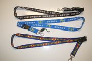 3 SWEDEN COUNTRY FLAG LANYARDS KEYCHAINS PASSHOLDERS NECKSTRAPS .... NEW