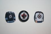 3 WINNIPEG JETS NHL HOCKEY LOGO JERSEY METAL LAPEL PINS BADGES .. NEW