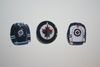 3 WINNIPEG JETS NHL HOCKEY LOGO JERSEY METAL LAPEL PINS BADGES .. NEW