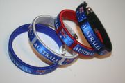 4 AUSTRALIA COUNTRY FLAG FLEXIBLE C BRACELETS WRISTBANDS .. NEW