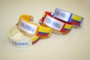 4 COLOMBIA SUPER THICK COUNTRY FLAG FLEXIBLE BRACELETS WRISTBANDS VARIETY .. NEW