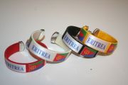 4 ERITREA SUPER THICK COUNTRY FLAG BRACELETS WRISTBANDS .. NEW