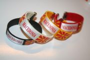 4 MACEDONIA SUPER THICK COUNTRY FLAG FLEXIBLE BRACELETS WRISTBANDS VARIETY .. NEW