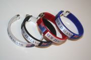 4 NEW ZEALAND COUNTRY FLAG FLEXIBLE BRACELETS WRISTBANDS .. NEW