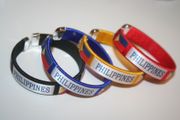 4 PHILIPPINES COUNTRY FLAG FLEXIBLE BRACELETS WRISTBANDS .. NEW