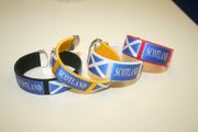 4 SCOTLAND ST. ANDREW'S CROSS SUPER THICK COUNTRY FLAG FLEXIBLE BRACELETS WRISTBANDS ... NEW