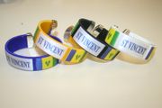 4 ST VINCENT SUPER THICK COUNTRY FLAG FLEXIBLE BRACELETS WRISTBANDS VARIETY .. NEW