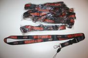 50 HARLEY DAVIDSON MOTORCYCLE HIGH QUALITY BLACK LANYARDS KEYCHAINS PASSHOLDERS TICKET HOLDERS ... WHOLESALE PRICE !!!