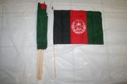 6 AFGHANISTAN COUNTRY FLAG 12" X 18" STICK FLAGS .. NEW