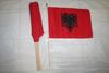 6 ALBANIA COUNTRY FLAG 12" X 18" STICK FLAGS  .. NEW