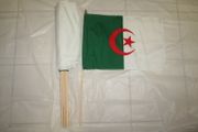 6 ALGERIA COUNTRY FLAG 12" X 16" STICK FLAGS .. NEW