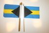 6 BAHAMAS COUNTRY 4" X 6" SMALL STICK FLAGS ON 10" POLE .. NEW