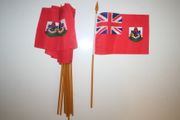 6 BERMUDA COUNTRY 4" X 6" SMALL STICK FLAG WITH 10" POLE ..NEW