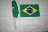 6 BRAZIL COUNTRY FLAG 12" X 18" STICK FLAGS .. BRASIL