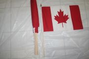 6 CANADA COUNTRY FLAG 12" X 18" STICK FLAGS .. CANADIAN .. NEW