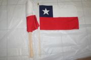 6 CHILE COUNTRY FLAG 12" X 18" STICK FLAGS .. NEW