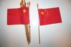 6 CHINA COUNTRY 4" X 6" SMALL STICK FLAGS WITH 10" POLE ..NEW