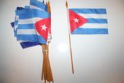 6 CUBA COUNTRY 4" X 6" SMALL STICK FLAG WITH 10" POLE ... NEW