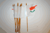 6 CYPRUS COUNTRY 4" X 6" SMALL STICK FLAGS WITH 10" POLE .. NEW