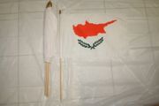 6 CYPRUS COUNTRY FLAG 12" X 18" STICK FLAGS .. NEW