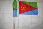 6 ERITREA COUNTRY FLAG 12" X 18" LARGE STICK FLAGS .. NEW