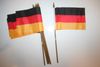 6 GERMANY NATIONAL COUNTRY FLAG 4" X 6" SMALL STICK FLAGS ON 10" POLE .. DEUTSCHLAND ... NEW