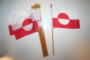 6 GREENLAND NATIONAL COUNTRY FLAG 4" X 6" SMALL STICK FLAG ON 10" POLE ... NEW