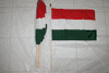 6 HUNGARY COUNTRY FLAG 12" X 18" LARGE STICK FLAGS .. NEW