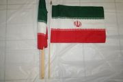 6 IRAN NEW COUNTRY FLAG 12" X 18" LARGE STICK FLAGS ... 