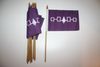 6 IROQUOIS NATIVE 4" X 6" SMALL STICK FLAGS ON 10" POLE .. NEW