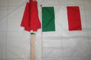 6 ITALIA COUNTRY FLAG 12" X 18" LARGE STICK FLAGS .. ITALY .. NEW