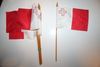 6 MALTA 4" X 6" SMALL STICK FLAG ON 10" POLE .. NEW