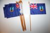 6 MONTSERRAT NATIONAL COUNTRY 4" X 6" SMALL STICK FLAGS ON 10" POLE .. NEW