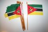 6 MOZAMBIQUE NATIONAL COUNTRY 4" X 6" SMALL STICK FLAGS ON 10" POLE .. NEW