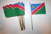 6 NAMIBIA NATIONAL COUNTRY 4" X 6" SMALL STICK FLAGS ON 10" POLE .. NEW