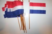 6 NETHERLANDS NATIONAL COUNTRY 4" X 6" SMALL STICK FLAGS ON 10" POLE .. HOLLAND ..NEW