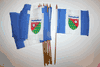 6 NORTHWEST TERRITORES CANADIAN PROVINCIAL 4" X 6" INCH SMALL STICK FLAG WITH 10" POLE ... NEW