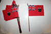 6 ONTARIO CANADIAN PROVINCIAL FLAG 4" X 6" SMALL STICK FLAGS ON 10" POLE .. NEW