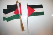 6 PALESTINE NATIONAL COUNTRY 4" X 6" SMALL STICK FLAGS ON 10" POLE ... NEW