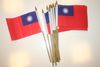 6 TAIWAN COUNTRY 4" X 6" SMALL STICK FLAGS ON 10" POLE .. NEW