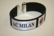 AC MILAN BLACK SUPER THICK FLEXIBLE BRACELET WRISTBAND ... FOOTBALL CLUB SOCCER .. NEW