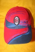 AC MILAN FOOTBALL CLUB RED & BLUE FUNKY DESIGN HAT CAP ..NEW
