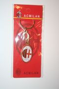 AC MILAN FOOTBALL SOCCER CLUB LOGO METAL KEYCHAIN .. NEW